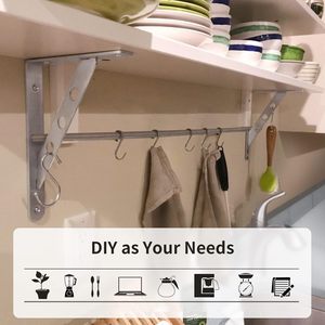 Cornière triangulaire en acier inoxydable épaissi, robuste et contemporaine, à angle droit fixe, antirouille, pour cadre de lit de chambre et fixation murale - Product Image 4