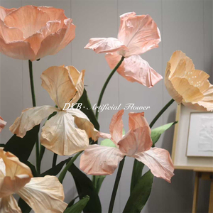 Floral Design Handmade pink Orange Yellow Mix Color Group Giant <b>Flowers</b> for Wedding Decoration Event Party Decor - Product Image 2
