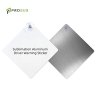 Señal de Advertencia para Auto de Prosub para Sublimación, Letrero de Aluminio en Blanco para Bebé a Bordo con Impresión Personalizada y Ventosa
