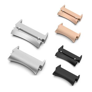 Adaptador de correa de reloj de acero inoxidable con conector de Metal sin huecos para <span class=keywords><strong>Samsung</strong></span> <span class=keywords><strong>Galaxy</strong></span> Watch 4 <span class=keywords><strong>Watch5</strong></span>/6 <span class=keywords><strong>Classic</strong></span> 42mm 46mm - Product Image 2