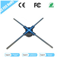 Projecteur d'affichage holographique 3d extérieur 3X3 Ventilateur led 3d hologramme Ventilateur 3d led 3d affichage publicitaire holographique ventilateur
