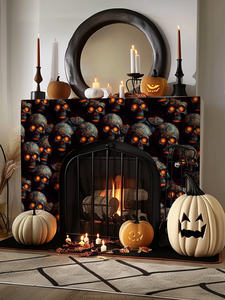 กาวในตัวกันน้ำฮาโลวีนใยแมงมุม3D โครงกระดูกสีดำสุดเท่วอลล์เปเปอร์อพาร์ทเมนต์ทันสมัยตกแต่งพื้นหลังบ้าน - Product Image 6