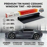 Película de Tinte de Nitruro de Titanio para Ventanas de Automóviles con Rechazo de Calor Alto, Nano Cerámica, No Metálica, con Logotipo Personalizado, Embalaje OEM