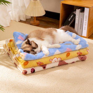 Tapis pour animaux de compagnie à bon <span class=keywords><strong>prix</strong></span>, motif fraise et carotte, confortable, doux au toucher, couverture pour animaux de compagnie en polyester pour <span class=keywords><strong>chat</strong></span> et chien - Product Image 1