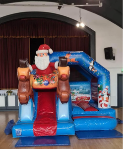 <span class=keywords><strong>Château</strong></span> gonflable de Noël pour enfants, fête de Noël en plein air, Père Noël, structure gonflable de Noël - Product Image 1