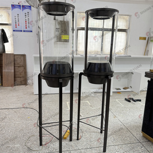 Thanh lịch cao minh bạch kính có thể khóa thiết kế cửa hàng bán lẻ tùy chỉnh kính hiển thị tủ đồ trang sức Showcase - Product Image 2