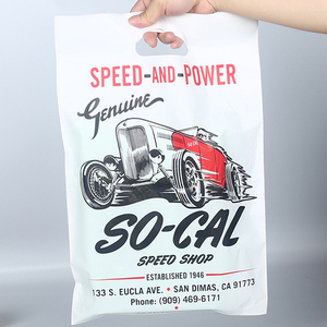 Bán Hot Trắng bán lẻ túi mua sắm kích thước tùy chỉnh <span class=keywords><strong>LDPE</strong></span> chết cắt xử lý phân hủy sinh học Túi mua sắm cho cửa hàng - Product Image 1