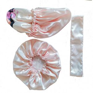 Bonnet en soie personnalisé avec photo et logo, double couche réversible, et foulards en satin – Cadeau promotionnel - Product Image 1