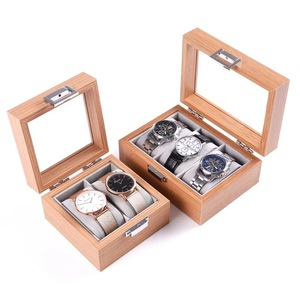 Bamboo <b>Watch</b> Box Rectangle Eco-Friendly Multipurpose Storage <b>Case</b> For Desktop Jewelry Display Natural Color - Product Image 5