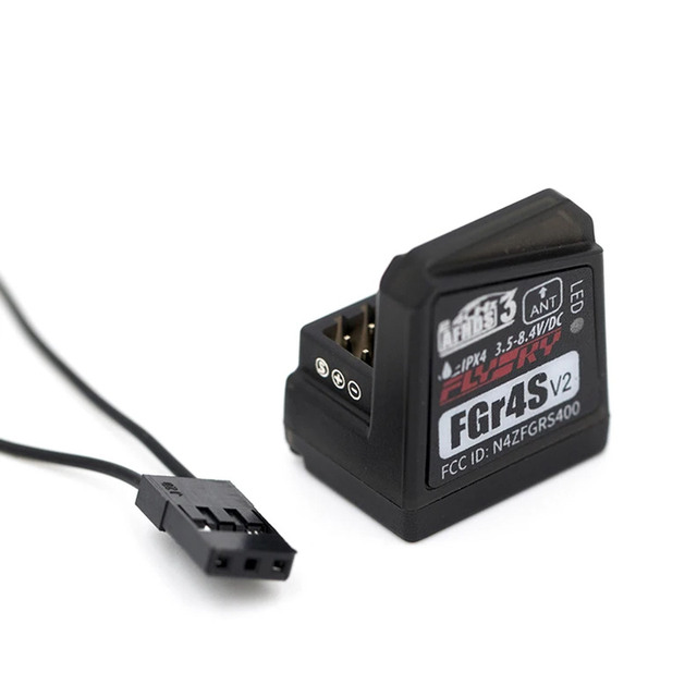 Flysky FGr4S 4CH Built-in Single Antenna Bidirectional PWM/PPM/IBUS Output Receiver for FS-FG4 NB4 PL18 RC Car Boat Transmitter