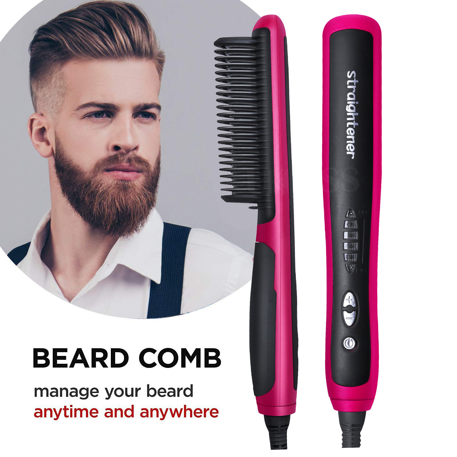Peine Alisador Cepillo Barba Electrico Cepillo Eléctrico Plancha