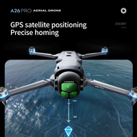 Drone GPS professionnel A26 PRO avec écran de 4,5 pouces, télécommande, moins de 249 g, pour les voyages et la photographie aérienne
