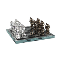 Échiquier carré en cristal moderne et simple, ours, décoration créative de dessin animé, décoration d'artiste pour la maison, décoration d'hôtel et de fête, noir et blanc