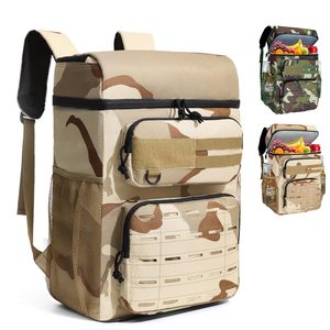 Insulated Polyester Lunch Bag 24L Thermal <b>Cooler</b> with Zipper Closure for Outdoor Portable Customizable Lunch <b>Backpack</b> - Product Image 1