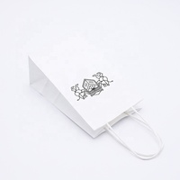 Sac à emporter pour aliments chauds Mini sac en papier kraft blanc isolé avec mode pour restaurant Togo effectuer pour l'utilisation de bougies