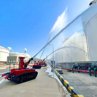 Robot de lutte contre les incendies commandé à distance, anti-explosion, canon à eau 80L/s avec portée de 1000m, étanchéité IP67, RXR-MC80BD