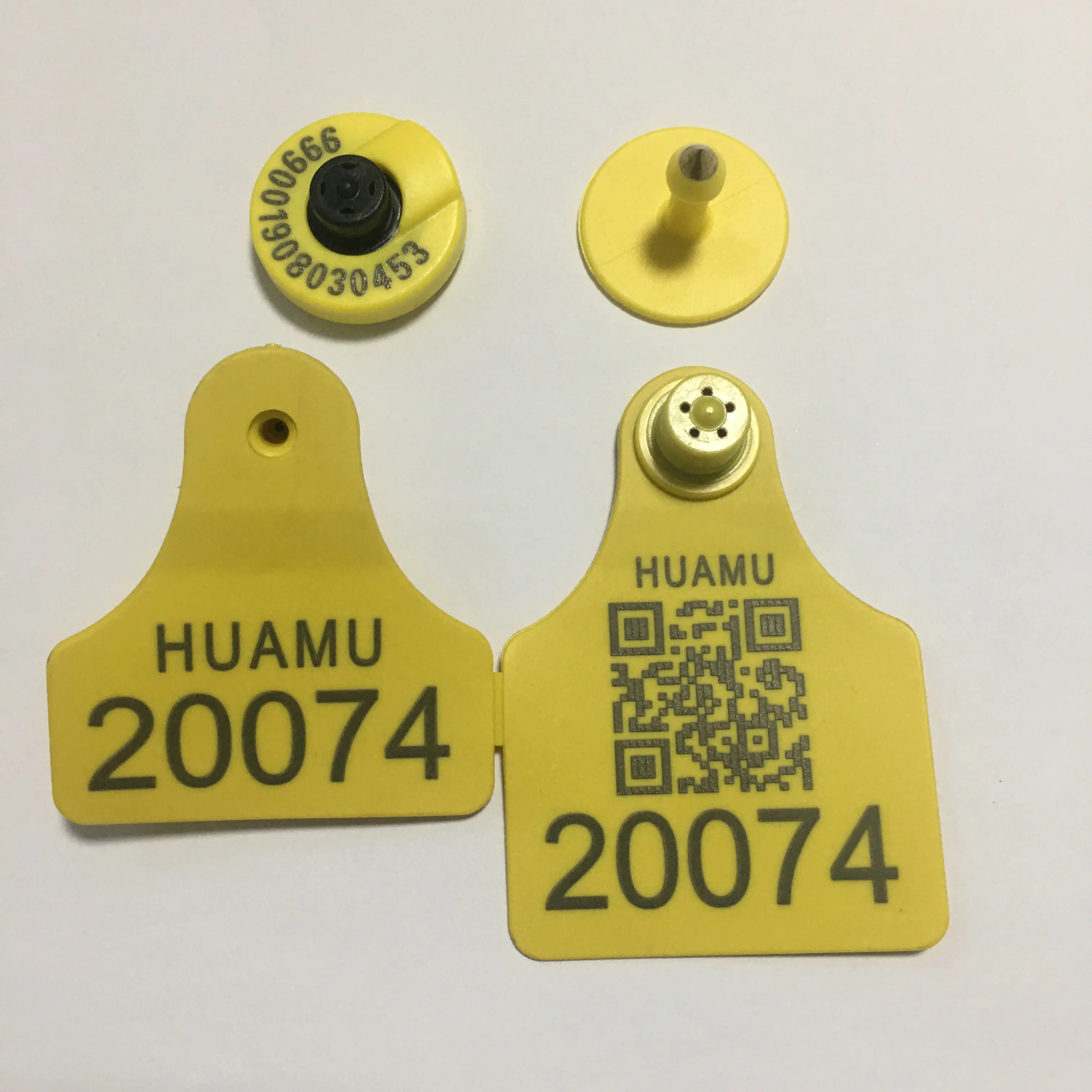 HDX UHF Hewan RFID Ear Tag ISO11784/11785 Ear Tag Sapi