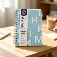 Carnet à spirales en PP relié rigide en gros, carnets à spirales lignés personnalisés pour étudiants