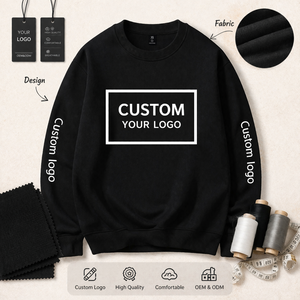 Sweat-shirt à col rond pour homme, mélange coton et polyester, pull-over, logo brodé, fabricants de vêtements personnalisés, vente en gros, uniforme - Product Image 5