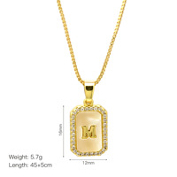 MECYLIFE Nouveaux pendentifs breloques 26 lettres, bijoux incrustés de coquillages, alphabet DIY, pendentifs personnalisés avec initiales, accessoires de bijoux