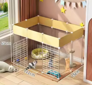 Jaula <span class=keywords><strong>de</strong></span> alambre para animales pequeños, fácil <span class=keywords><strong>de</strong></span> montar, jaula plegable para gatos, casa para conejos con valla <span class=keywords><strong>de</strong></span> PP - Product Image 5