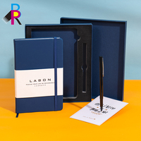 Cuaderno de Tapa Dura de Cuero PU B6 de Moda, Juego de Bolígrafos, Grabado Láser, Papel Ecológico para Regalos Promocionales, Impresión Personalizada