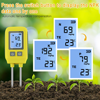 KONLEN Testeur de nutriments du sol 4 en 1, détecteur d'azote, de phosphore et de potassium NPK, analyseur de fertilité du sol portable pour jardin et ferme