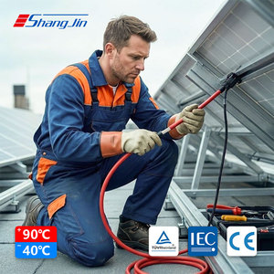 Câble <span class=keywords><strong>solaire</strong></span> photovoltaïque Shangjin H1z2z2-k 6mm 4mm, conducteur en cuivre étamé massif XLPE 1500V IP68 500m pour panneaux solaires de centrale électrique - Product Image 6