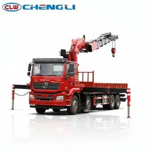 Camion grue SHACMAN 8x4 de 25 tonnes, camion grue lourd avec benne basculante pour la logistique de construction - Product Image 1