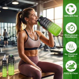 Lot de 3 Bouteilles d'Eau en Plastique Dégradé Portable Givré 2L, 2000ml, 800ml, 280ml – Vente en Gros - Product Image 4