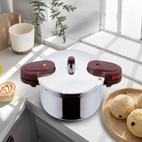 Casserole à pression en acier inoxydable 304 antiadhésive et facile à nettoyer, avec corps et couvercle de 1,2 mm d'épaisseur, compatible avec tous les types de cuisinières, OEM ODM disponible