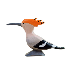 Juguete de madera tallada con forma de pájaro Hoopoe, decoración creativa de madera con forma de Hoopoe - Product Image 4