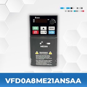 Variador de Frecuencia Serie ME300 VFD0A8ME21ANSAA 0.1KW Monofásico 230V con Certificación CE IP20 y Modelo STO - Product Image 1