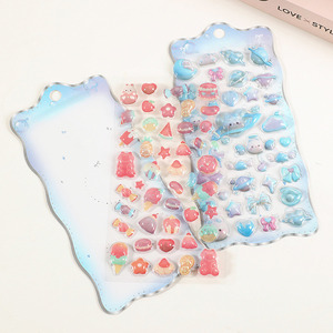 Pegatinas 3D de Dibujos Animados para Niños, Ecológicas, Impermeables, con Patrón de Letras, Transparentes, en Relieve 3D, Divertidas para Teléfonos, para Niñas, Venta al Por Mayor - Product Image 1