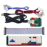 Carte d'encodeur de joystick de développement SHIJING, contrôleur de jeu DIY, LED filaire, 104 touches, arcade, média, musique, USB