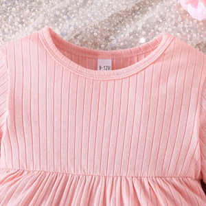 Conjunto de Blusa de Manga Larga con Volantes y Pantalones para Bebés y Niñas Pequeñas, Ropa Infantil al por Mayor - Product Image 3