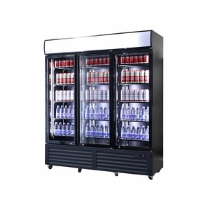 Exhibidor Refrigerado para Bebidas ETL Lg, Exhibidor de Vidrio para Coca Cola, Enfriador con Ventilador y Ruedas - Product Image 2