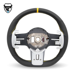Logo en cuir noir et jaune personnalisé volant modifié pour Mercedes Benz C GLC E S CLS <span class=keywords><strong>AMG</strong></span> Zc-223-p3 - Product Image 4