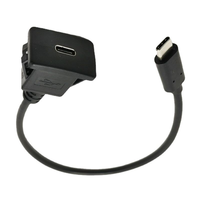 Câble d'extension blindé étanche USB 3.0 Type-C mâle-femelle, charge rapide 3A, connecteur à montage sur panneau pour ordinateur, caméra, imprimante