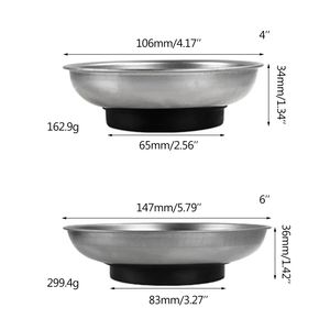 Logo personnalisé Mini bol magnétique en acier inoxydable pièces d'outil plateau douille vis support pour clés/boulons/écrous/petites pièces - Product Image 6