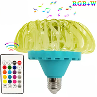 Projecteur de musique intelligent, éclairage musical en cristal avec dents bleues, décoration pour la maison, E27