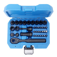 Kit de clés à cliquet 37 pièces, ensemble d'outils de réparation automobile, clé dynamométrique à 12 points, outils d'entretien automobile