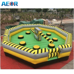 Wipeout gonflable parcours d'obstacles jeu d'effondrement gonflable machine à obstacles rotatifs <span class=keywords><strong>Juegos</strong></span> Inflables - Product Image 1