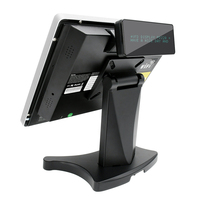 Лучшие продажи 15 дюймов сенсорный экран pos и встроенным модулем Wi-Fi windows оригинальные, фабричные, по цене производителя, все в одном двойной дисплей система ПОС терминала
