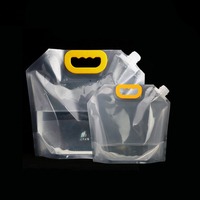 Sac à bec pliable, en plastique, réutilisable, pour Camping en plein air, urgence, stockage d'eau, pliable, capacité 1l 1,2 l 2,5 l 5l 10l, en Stock et personnalisé