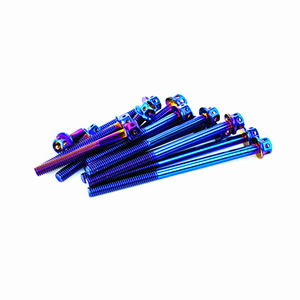 M 7X20 25 30 35 40 43 45 50Mm <span class=keywords><strong>Titanium</strong></span> Staal & Messing Schroef Cnc Gr5 Bout Met <span class=keywords><strong>Allen</strong></span> Sleutel Hex Dop Voor Fiets Modificatie - Product Image 5