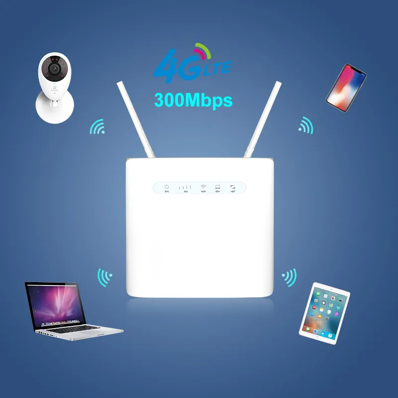 Al Aire Libre Cpe Fdd Tdd 4G Cpe 300Mbps de alta velocidad inalámbrico 4G módem Router Cpe Lte 4G Router con batería 3G 4G Router Imei cambio