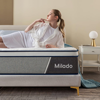 12-Zoll-Vakuum-Rollup-Verpackung Hotel 5-Sterne-Schaumfedermatratze Hybrid Gel Memory Foam Bonnel Compressed Spring Matratze