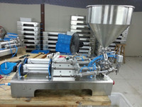Machine de remplissage semi-automatique horizontale à pompe à piston pour crème cosmétique, confiture, miel, ketchup, sauce tomate, pâte, shampoing
