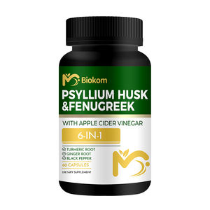 Suplemento Diário de Fibra em Cápsulas de Casca de Psyllium Totalmente Personalizável OEM, Fornecimento Direto da Fábrica para Saúde Intestinal e Regularidade - Product Image 1